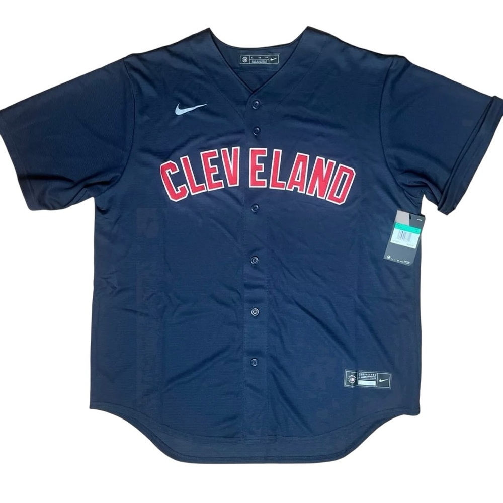 Nike Cleveland Indians Men's Size Large Blue Alternate Jersey Guardians NWT